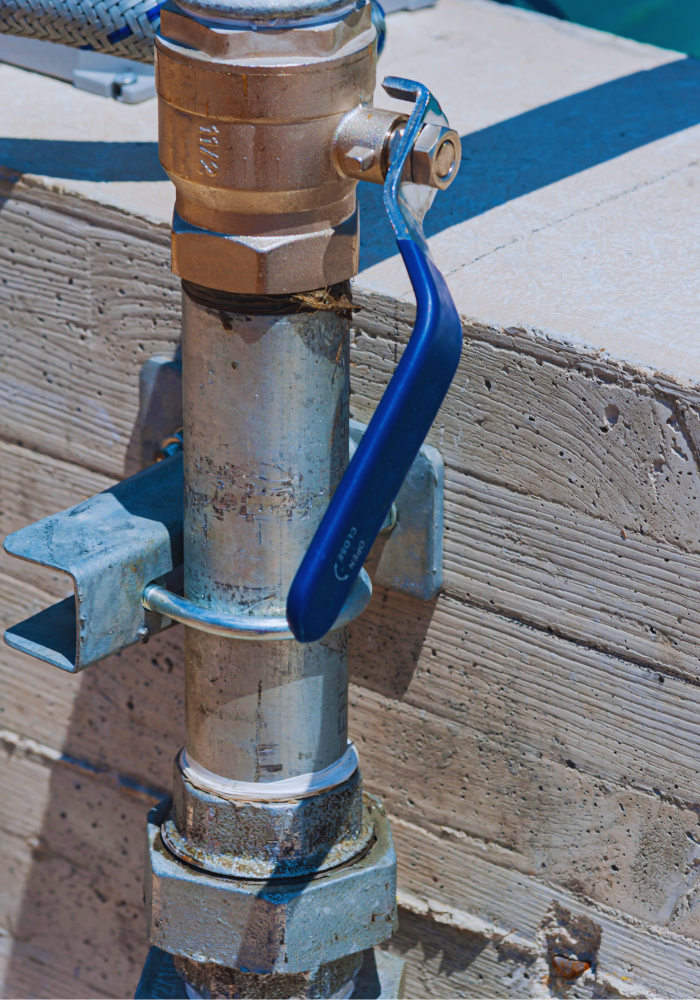 Shut-off valve outside home